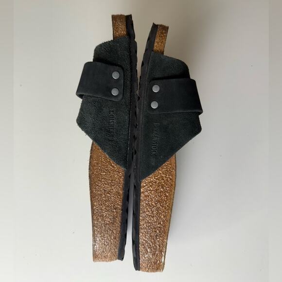 Birkenstock Oita Suede Leather Sandal Black 6 - Picture 5 of 8